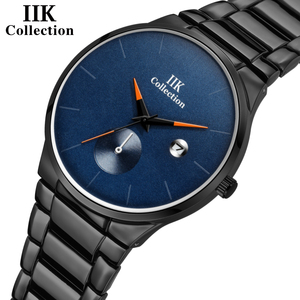 IIK Collection 1352 orologio Oem uomo nero semplice minimalista 3Atm impermeabile resistente all'acqua alla moda orologio da uomo al quarzo - Product Image 4