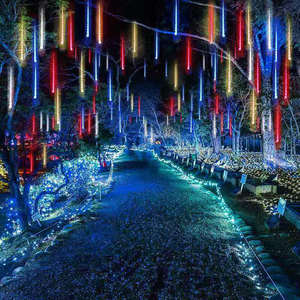 50cm 10 Tüp <span class=keywords><strong>LED</strong></span> Meteor Yağmuru Işık Dizisi Perde Dış Mekan IP65 Noel Ağacı Düğün Tavan Dekorasyonu için - Product Image 5