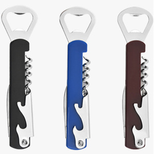 Tire-bouchon de serveur en acier inoxydable, ouvre-bouteille multifonctionnel pour vin et bière, outil de bar portable pour restaurant et usage domestique - Product Image 1