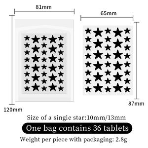 Akne-Pflaster Hydrokolloid Sternform Wasserdicht Leicht Abziehbar Gesichts-Akne-Behandlung Porenreinigung Vegan Freundlich 24 Stück Alle - Product Image 5