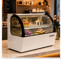 Showcase Kue Oval Mini 540 Pendingin Udara Kontrol Digital Pencairan Otomatis
