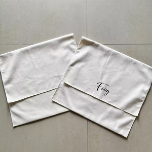 Factory Direct 100% Organic Cotton <b>Envelope</b> Pouch Custom Cotton Clam Shell <b>Envelope</b> Bag Pouch With Logo Printing - Product Image 2