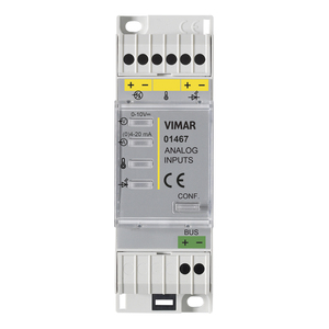 โมดูลอินพุตแบบอนาล็อก Vimar รุ่น 01467 3 ช่องอินพุต 0-10V 4-20mA อินเทอร์เฟซแบบบัส - Product Image 1