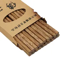 מדיח כלים בטוח מקל, צבע-משלוח שעווה-משלוח טבעי בריא, סיני קלאסי סגנון 10-זוגות עץ מקלות אכילה סט