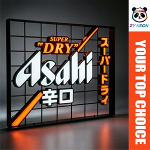 Lettres lumineuses LED néon en silicone <span class=keywords><strong>Asahi</strong></span> à intensité variable pour enseigne de bar à bière avec effet multicolore - Product Image 1