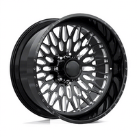Fanxi finition entièrement noire 24x14" 26x12" 26x14" 26x16" avec motif de fixation 8x180 8x170 8x6.5 6x139.7 pour GMC2500/3500 Chevy 2500 F250