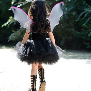 Vestito di Halloween per Bambine, Costume da Piccola Vampira Nera, Abbigliamento per Feste per Bambini, Abiti Tutu alla Moda per Ragazze - Product Image 4