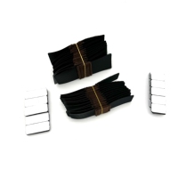 Protections de sol adhésives en nylon noir écologique pour meubles, attaches pour base de chaise à patins avec crochets et boucles