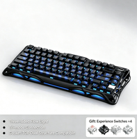 Clavier de jeu K1 Professional Edition 75% sans fil 2,4 GHz/filaire, clavier mécanique à montage Gasket, échangeable à chaud, tri-mode