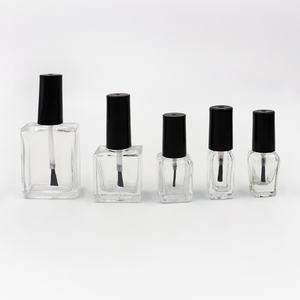 Vente en gros de flacons en verre transparent pour vernis à ongles, taille personnalisée 10 ml 15 ml, avec pinceau, impression sérigraphique - Product Image 4