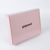 Großhandel personal isierte Wellpappe Faltpapier Box benutzer definierte Logo Druck rosa Boxen für die Verpackung Versand