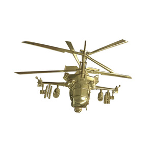 Moneda Conmemorativa de Aviación: Helicóptero de la Feria Aeronáutica de China, Bañada en Oro, Impresa con UV, 3D, Coleccionable de Moda - Product Image 3
