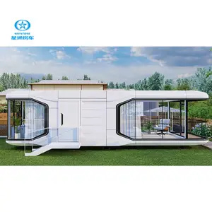 Cápsula espacial para casa, cápsula pré-fabricada móvel econômica, cápsula modular para hotel, casa pequena inteligente, recipiente para cabine