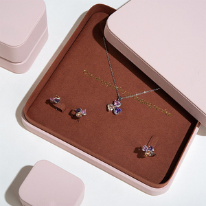Boîte à bijoux de luxe en cuir PU avec couvercle et base, nouveau design, personnalisable avec logo, pour collier, emballage cadeau, thème Ciel et Terre, Noël - Product Image 3