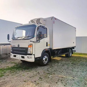 Camions frigorifiques d'<span class=keywords><strong>occasion</strong></span> Sinotruk Howo 4x2 5-10 tonnes pour le transport de denrées alimentaires congelées, fourgons frigorifiques, camions réfrigérés à vendre - Product Image 2