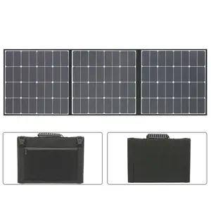 150W pieghevole pannello solare con kickstands QC3.0 USB-A Tipo-C per Jackery Rockpal,Goalzero,Suaoki, generatore di energia più stazione