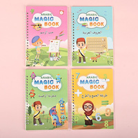 Cahier d'exercices réutilisable à spirale pour enfants, pour la pratique de la calligraphie et de l'écriture manuscrite avec stylo