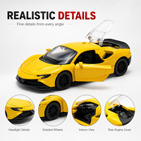 Pasokan Pabrik Model Mobil Sport Diecast SF90 Stradale Skala 1:36, Mainan Supercar Logam Alloy Tarik Mundur, Roda Dapat Bergerak, Untuk Usia 5+