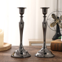 Porte-bougie en alliage de zinc de style européen, cadeau de dîner, décoration romantique vintage pour la maison, mariage, ambiance aux chandelles