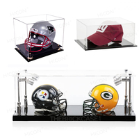 Verre acrylique transparent Nfl pleine taille moto Baseball Football course Mini casque de frappeur vitrine