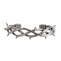 Bracelet de manchette d'épine gothique, bracelet punk en fil de fer barbelé, bijoux torsadés en acier inoxydable
