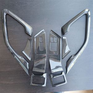 Nouvel ensemble de garnitures de poignées de porte intérieures en fibre de carbone brillante, 10 pièces, ajustement direct, avec garantie de 180 jours pour Nissan GT-R R35 2008-2016 - Product Image 2