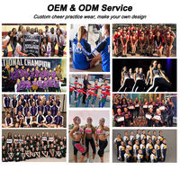 Débardeur de sport et de danse à sublimation de haute qualité pour l'entraînement de cheerleading, justaucorps et tenue de spectacle