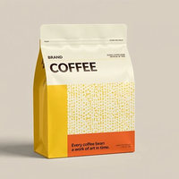 5000 pièces de sacs à café vides personnalisés pour café en grains, sachets d'emballage à fond plat avec prix compétitif