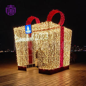 Caja de luz LED 3D grande para iluminación navideña festiva en exteriores con clasificación IP65, caja de regalo navideña - Product Image 5