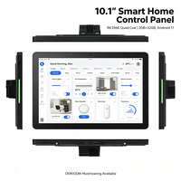 Nouvel ordinateur tactile industriel Android 11 de 10,1 pouces RK3566, 2 Go + 32 Go, IP54, éclairage LED des deux côtés, DC USB, série, PoE, montage mural