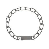 Collier en acier inoxydable à maillons géométriques, double anneau, chaîne de clavicule, bijoux gothiques tendance, hip-hop pour hommes