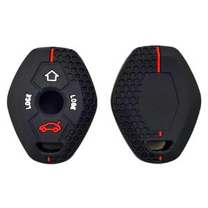 Para coche antiguo <span class=keywords><strong>BMW</strong></span> E34 E36 E38 E39 E46 motocicleta E53 tablero recto 4 teclas diseño de panal funda protectora de silicona para llave - Product Image 3