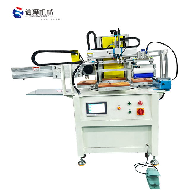 Factory Price Semi Automatic 4 Station Screen Printing Machine with Control Panel for Flat Coasters Wooden Plug Surface Products