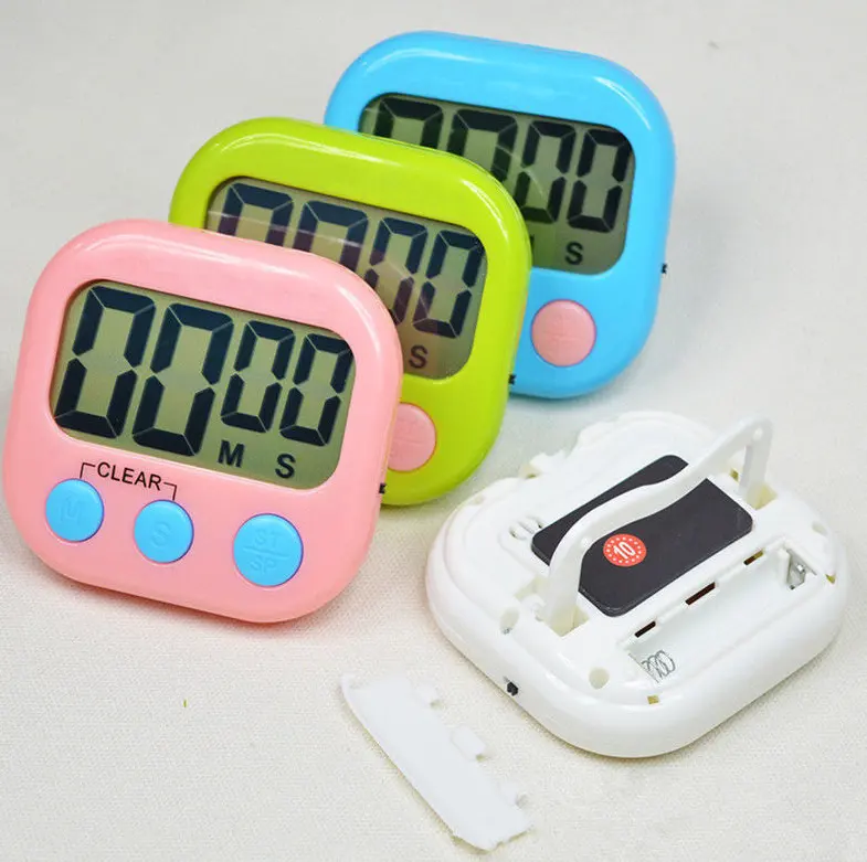 Магнитный Таймер EMAF для кухни, милый электронный цифровой прибор для измерения времени в духовке, обратный отсчет, будильник, часы для чая и учебы
