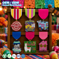 Medaglia Personalizzata per Festival e Parate in Lega di Zinco Smaltata con Nastro Colorato, Souvenir Promozionale per Marchi