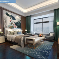 Étoiles hôtel couloir mur à mur tissé à la machine Axminster tapis laine tapis chambre d'hôtel