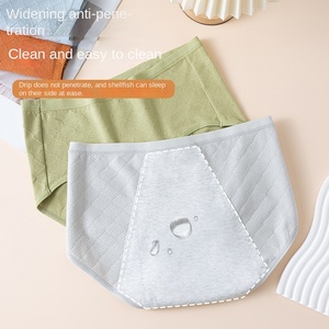 Ropa Interior Menstrual de Algodón al por Mayor, Bikini Sólido, Antibacteriano 7A, a Prueba de Fugas, para la Seguridad Menstrual - Product Image 2