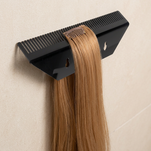 Support de perruque en acrylique noir durable avec logo personnalisé, support pour extensions de cheveux, modèle HE1025/BK N/A Marque - Product Image 1