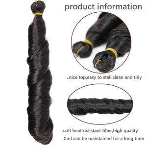 Offre Spéciale – Extensions de tresses françaises bouclées de 22 pouces, 150g, douces, en spirale, pour crochet, extensions capillaires espagnoles bouclées teintées de haute qualité - Product Image 6