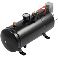 Compresseur d'air 12V 3L avec réservoir, kit de 4 trompettes inclus