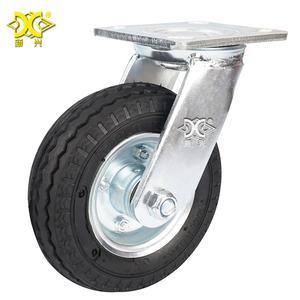 Feder belastetes Tor 6 "Zoll pneumatische Gummi räder Schwenk rolle Industrielle aufblasbare Lenkräder - Product Image 2