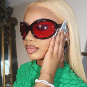 Lunettes de soleil ovales tendance 2025, style gothique, futuriste, Y2K, enveloppantes, pour femmes et hommes - Product Image 1