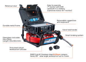 Camera kiểm tra cống rãnh TvbTech Relining 1080P AHD, hệ thống camera kiểm tra đường ống thoát nước - Product Image 2