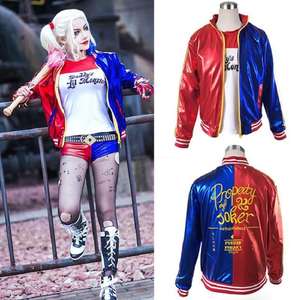 Camiseta de Harley Quinn de <span class=keywords><strong>Escuadrón</strong></span> <span class=keywords><strong>Suicida</strong></span>, Disfraz de Cosplay para Adultos con Bordado, Material EVA, Halloween, Película de Televisión para Mujer - Product Image 2