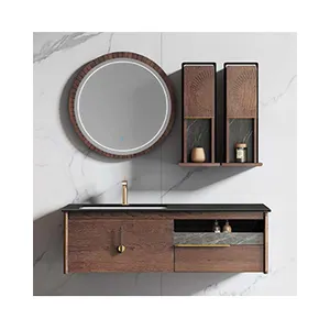 Newest Bathroom Vanity Units With Sink And Side Cabinet Wall Hung Waterproof Bathroom Cabinet Set Bathroom Floating Vanity