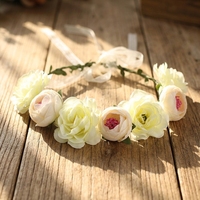 Couronne de fleurs pour demoiselle d'honneur, bandeau de mariage, guirlande de cheveux, coiffe bohème, bandeaux floraux de mariée