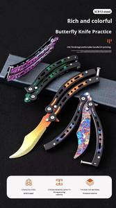 Navaja Plegable de Entrenamiento Fanstoon, Nueva, Colorida, con Diseño de Mariposa, de Acero Inoxidable, sin Hoja, para <span class=keywords><strong>CSGO</strong></span>, Camping, Bricolaje, OEM, Venta al por Mayor, 3 Años de Garantía - Product Image 2