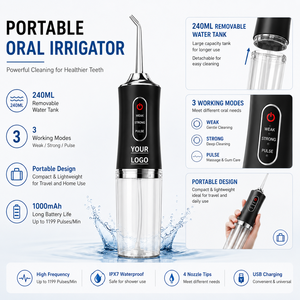 Irrigador Dental Inalámbrico Mejorado, Irrigador Bucal Portátil Recargable, Irrigador de Agua Impermeable IPX7 - Product Image 6