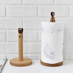 Porte-serviettes de cuisine moderne en <span class=keywords><strong>bois</strong></span> d'acacia, grand modèle robuste à un seul niveau, étanche, avec <span class=keywords><strong>support</strong></span> pour essuie-tout de style vaisselle - Product Image 2