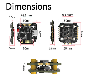 Controlador de Vuelo SpeedyBee F405 <span class=keywords><strong>Mini</strong></span> 20x20 Stack 35A 4-en-1 ESC con Configuración Inalámbrica por APP, Original en Stock - Product Image 2